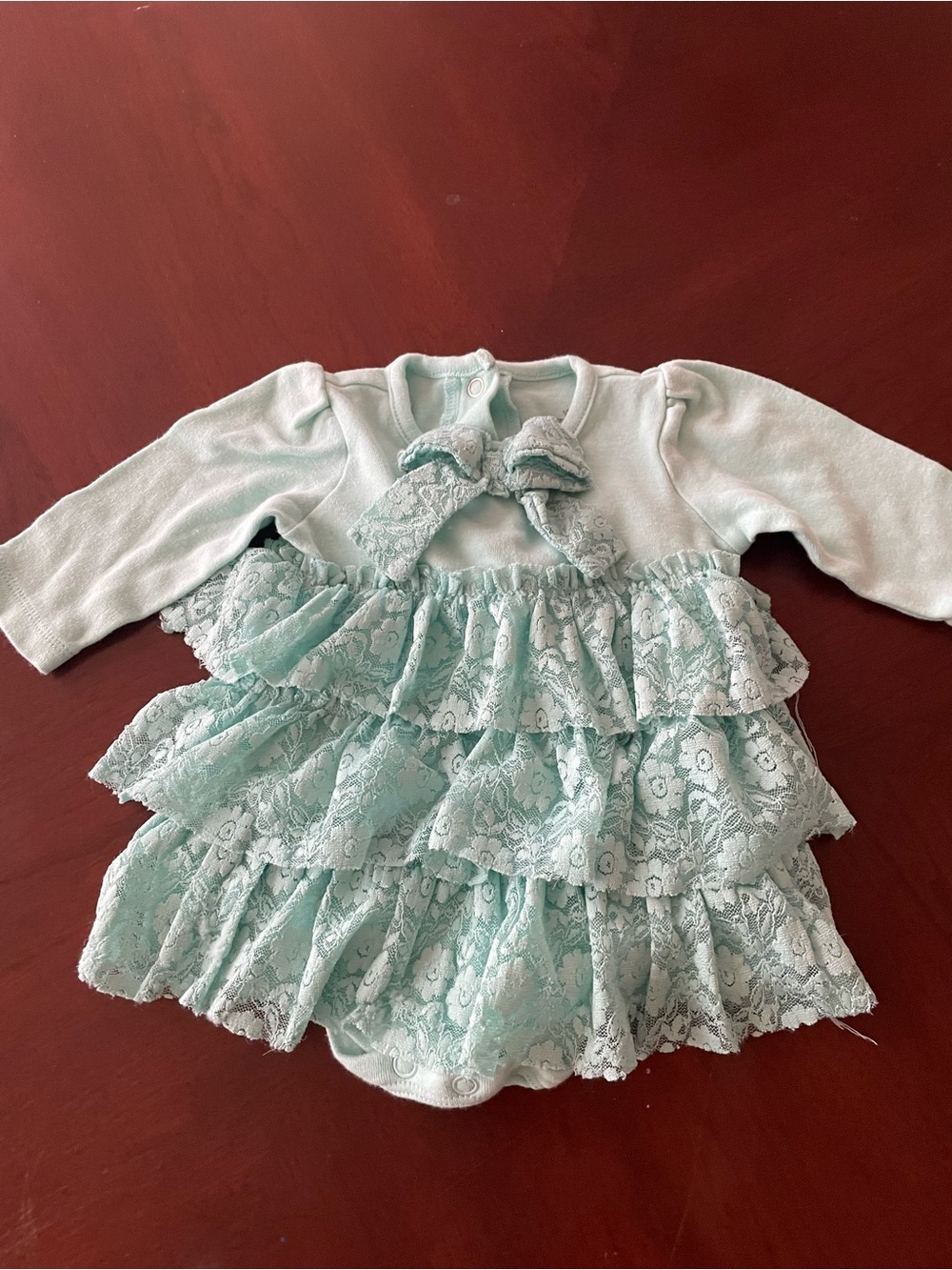 Baby Starters Mint Green Baby Bodysuit, Sz 3 Mos